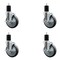 Service Caster 5'' Thermoplastic Rubber Swivel 1-3/4'' Expanding Stem Caster Set with Brake, 4PK SCC-EX20S514-TPRB-TLB-134-4 - alternate 1